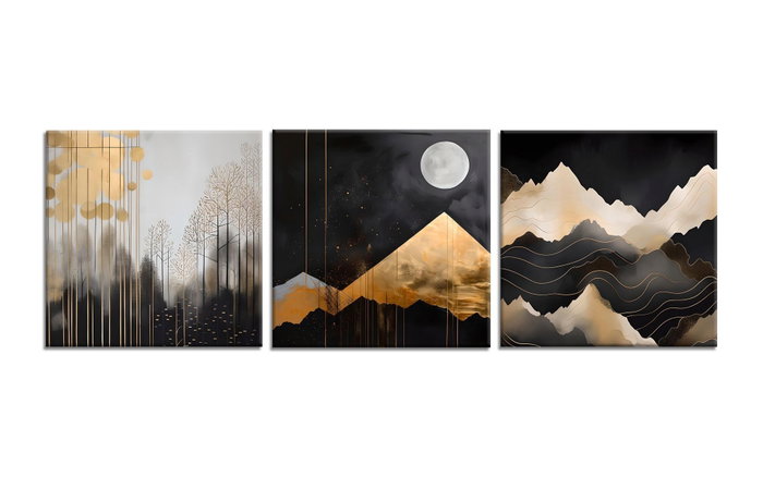 Wallity FAH17 Pintura Decorativa en Lienzo de 3 Piezas (30 x 30 cm) Wallity FAH17 Pintura Decorativa en Lienzo de 3 Piezas (30 x 30 cm)